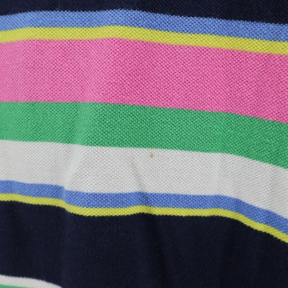 Polo Ralph Lauren Polo Shirt Mens XXL Striped 90s Multi-Color Pony Logo Good